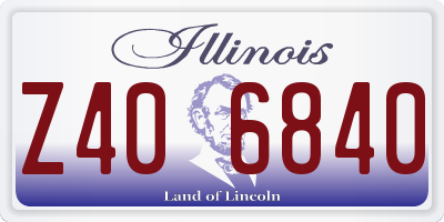IL license plate Z406840