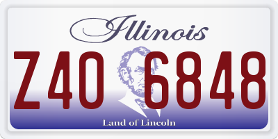 IL license plate Z406848