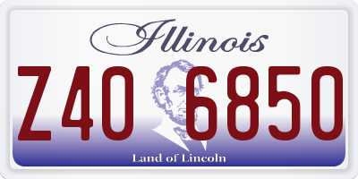 IL license plate Z406850