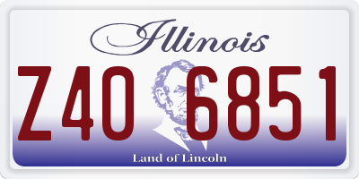 IL license plate Z406851