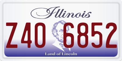 IL license plate Z406852