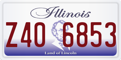 IL license plate Z406853