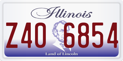 IL license plate Z406854