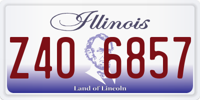 IL license plate Z406857