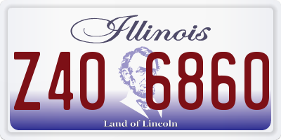 IL license plate Z406860