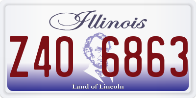 IL license plate Z406863