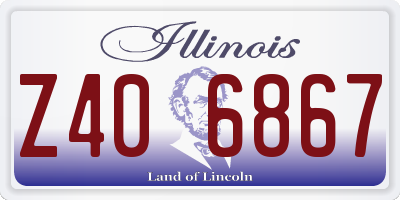 IL license plate Z406867