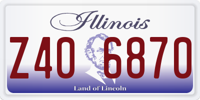 IL license plate Z406870
