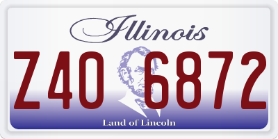 IL license plate Z406872