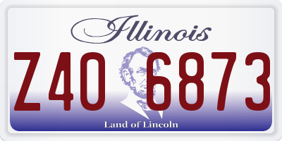 IL license plate Z406873