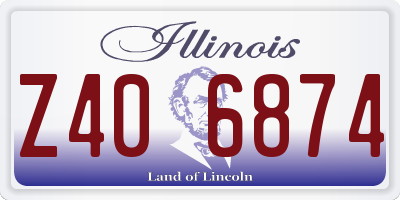 IL license plate Z406874