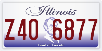 IL license plate Z406877