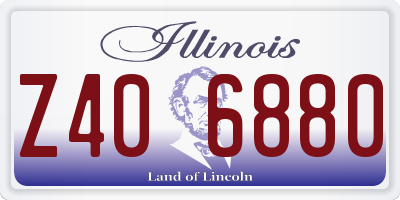 IL license plate Z406880