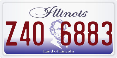 IL license plate Z406883