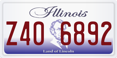 IL license plate Z406892