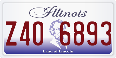 IL license plate Z406893