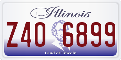 IL license plate Z406899