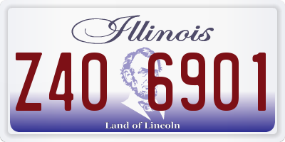 IL license plate Z406901