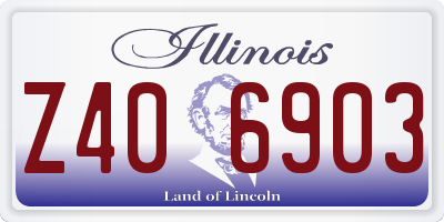 IL license plate Z406903