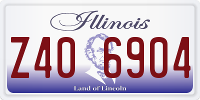 IL license plate Z406904