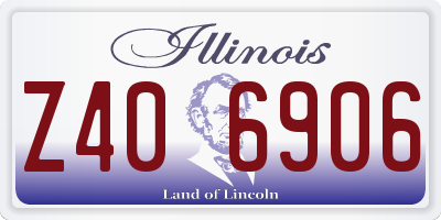 IL license plate Z406906