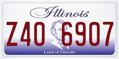 IL license plate Z406907