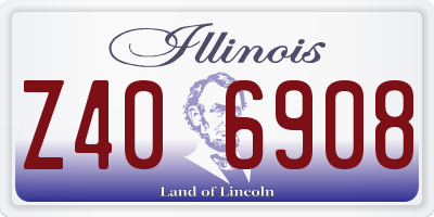 IL license plate Z406908