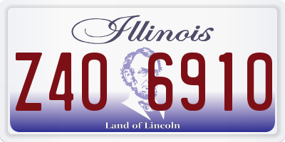 IL license plate Z406910