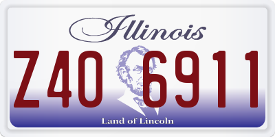 IL license plate Z406911