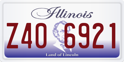 IL license plate Z406921