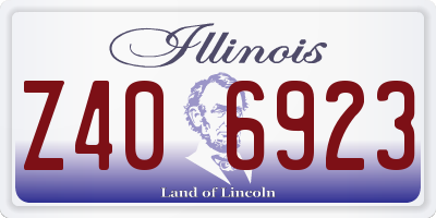 IL license plate Z406923
