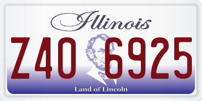 IL license plate Z406925