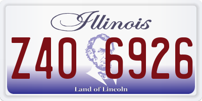 IL license plate Z406926