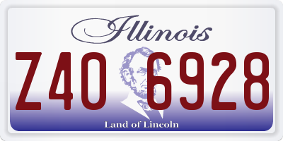 IL license plate Z406928