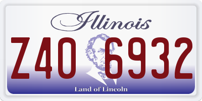 IL license plate Z406932
