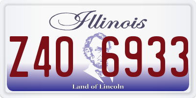 IL license plate Z406933