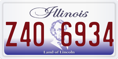 IL license plate Z406934