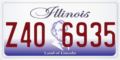 IL license plate Z406935
