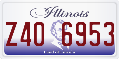 IL license plate Z406953