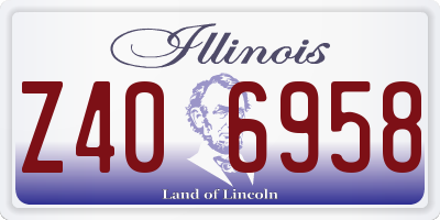 IL license plate Z406958