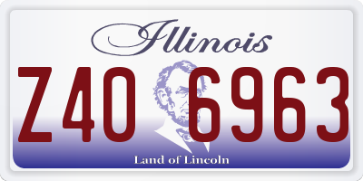 IL license plate Z406963