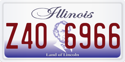IL license plate Z406966