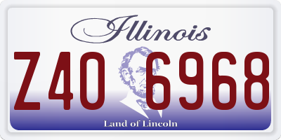 IL license plate Z406968