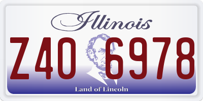 IL license plate Z406978