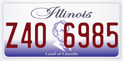 IL license plate Z406985