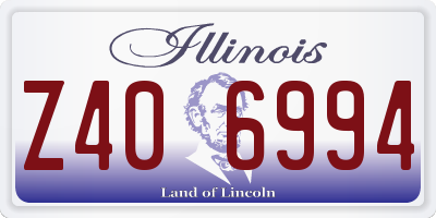 IL license plate Z406994