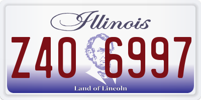 IL license plate Z406997