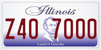 IL license plate Z407000