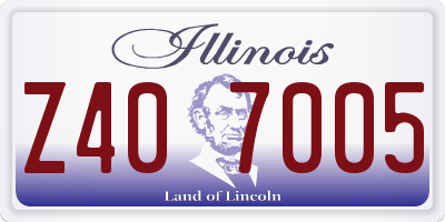 IL license plate Z407005