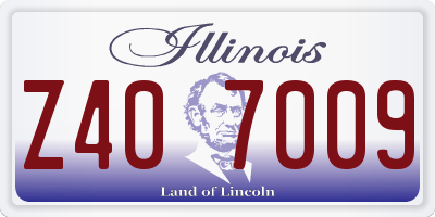IL license plate Z407009